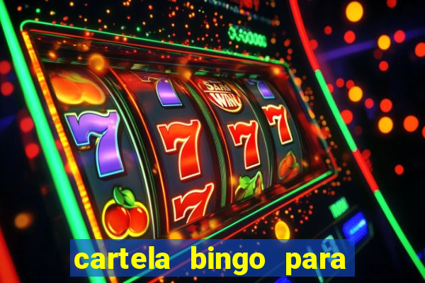 cartela bingo para cha de cozinha imprimir gratis